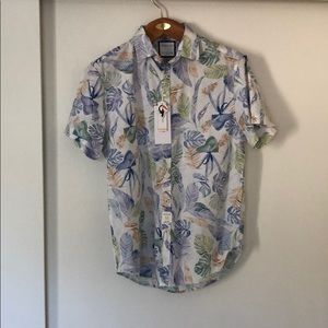 Denim & Flower Hawaiian Style Button-Down